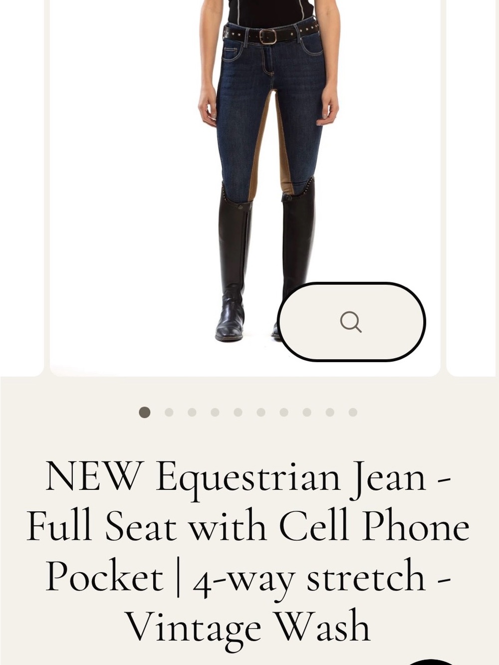 Equestrian Full-Seat Jeggings in Vintage Wash BNWT